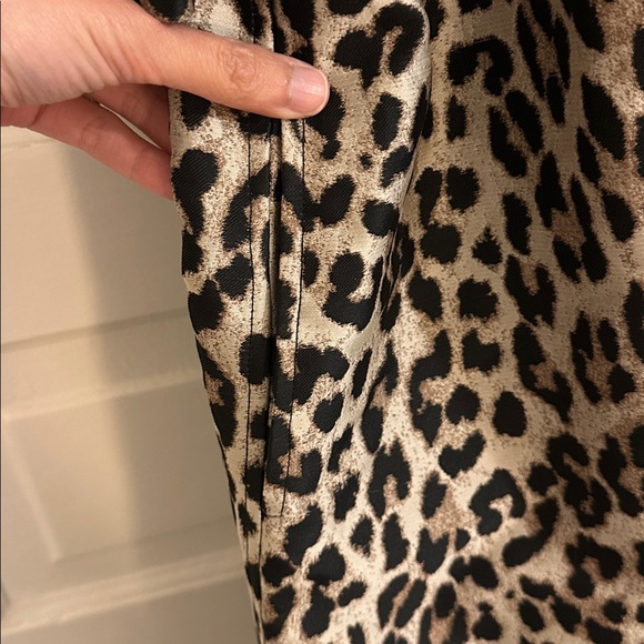 GANNI Leopard Animal Jacquard Dress Crispy Midi Tank Off Shoulder Sz Small / Med - Picture 12 of 12